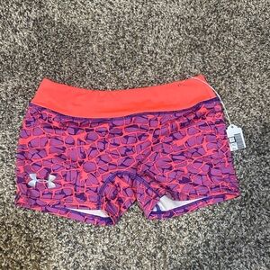 Under Armour Coral and Purple Athletic Shorts